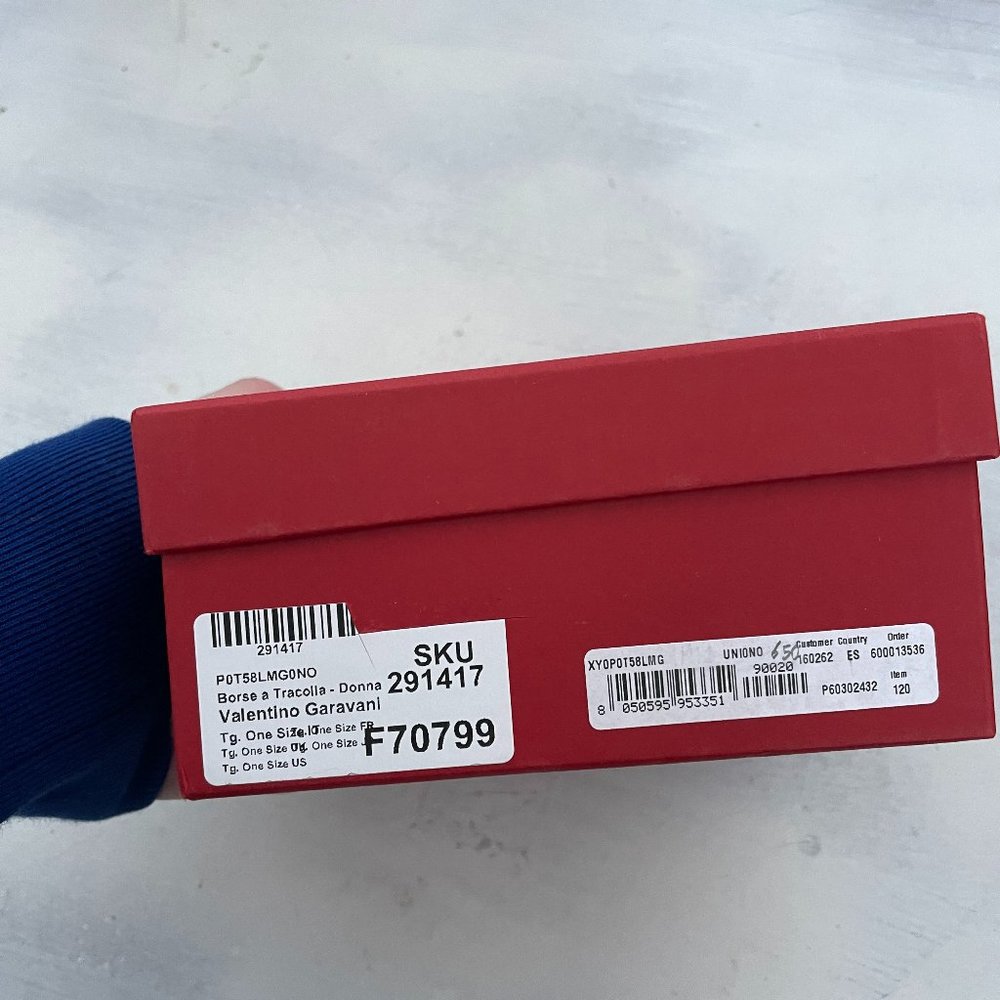 ❌SOLD❌Valentino Garavani Mini Square Bag Black Calfskin Leather Signature VLogo - Picture 2 of 12